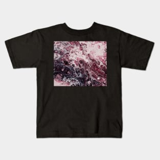 Texture bordeaux marble structure Kids T-Shirt